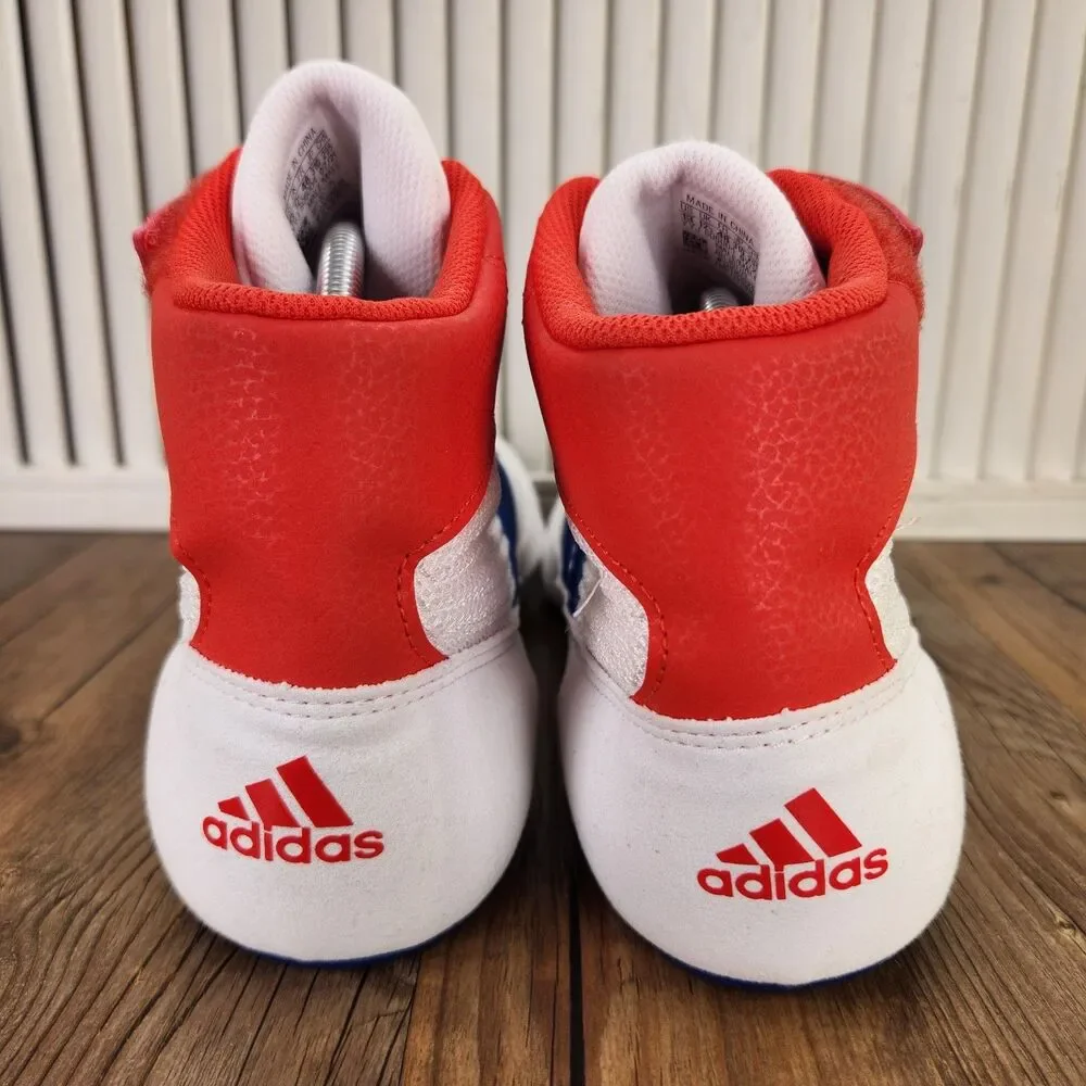 Adidas HVC 2 Wrestling Shoes Mens Sz 13 Red White Blue Patriotic Athletic BD7129